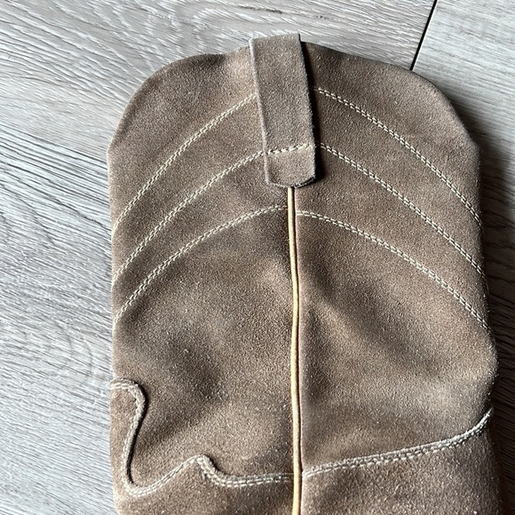 VINTAGE COWBOY BOOTS 80s buckskin leather interior vibram soles COWGIRL WESTERN - Picture 6 of 16